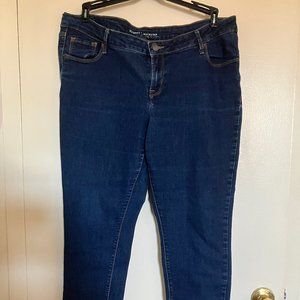 Old Navy Rockstar Low-Rise Super Skinny Jean, Dark Blue Wash, Size 18 Regular